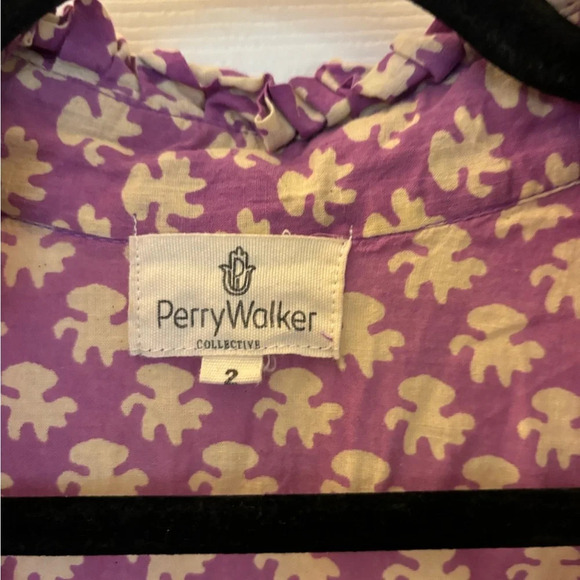 Perry walker Collective Martha 11 dress size M (2) in purple and cream print - Picture 4 of 4